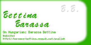 bettina barassa business card